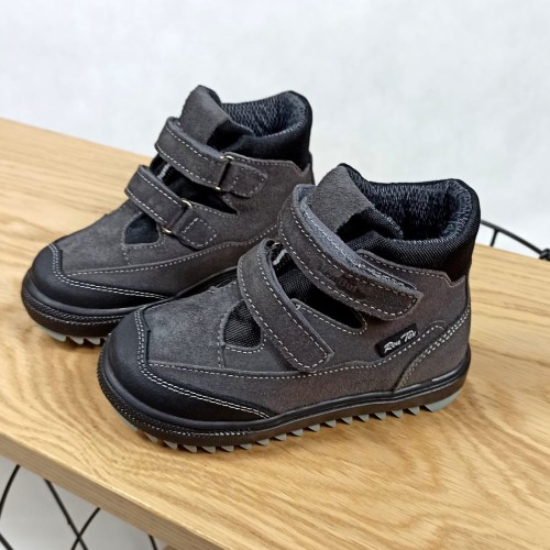 Jesienne trzewiki dziecięce z membraną Rentex 13 1539 Popiel ciemny 1.jpg