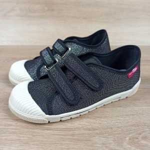 Tenisówki dziecięce Ren But czarny brokat