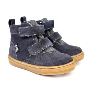 Trzewiki dziedzięce Mido Noster skórzane 22-19 Grafit z membraną TE-POR Wodoodporne 