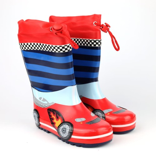 Kalosze dziecięce ze ściągaczem Playshoes 188702 Wyścigówka.JPG