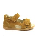 Sandały dziecięce Mido Shoes skórzane 168 Musztardowy 2.JPG