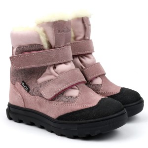 Trzewiki zimowe z membraną Rentex 22-3372 Róż Pudrowy