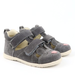 Sandały dziecięce Mido Shoes skórzane 21-32 Szary