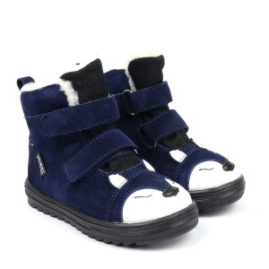 Trzewiki zimowe skórzane Mido Shoes 32-31 Granat Lis z membraną Te-por wodoodporne 