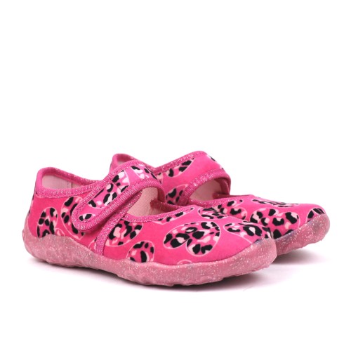 Kapcie dziecięce Superfit Bonny Róż Welur Serca 1-000280-5520